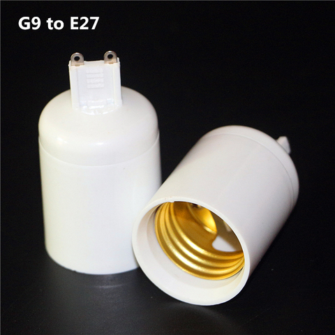 Base de douille G9 à E27, 1 pièce, matériau ABS ignifuge de haute qualité 100% Base de douille halogène CFL ampoule LED support adaptateur de lampe ► Photo 1/6