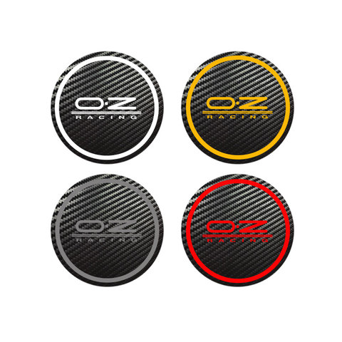 Autocollants Logo pour OZ Racing Octavia A5, 4 pièces, badges de style de voiture, capuchon central en carbone, moyeu de roue en alliage, toutes tailles ► Photo 1/6
