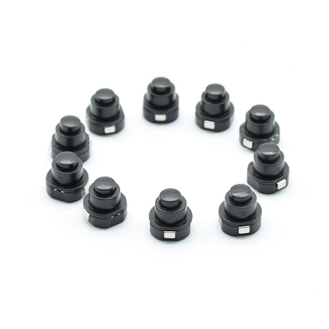 Interrupteur bouton-poussoir rond, noir, 10 pièces/lot, pour lampe de poche, DC 30V, 1A, 10mm x 10mm (D * H) ► Photo 1/3