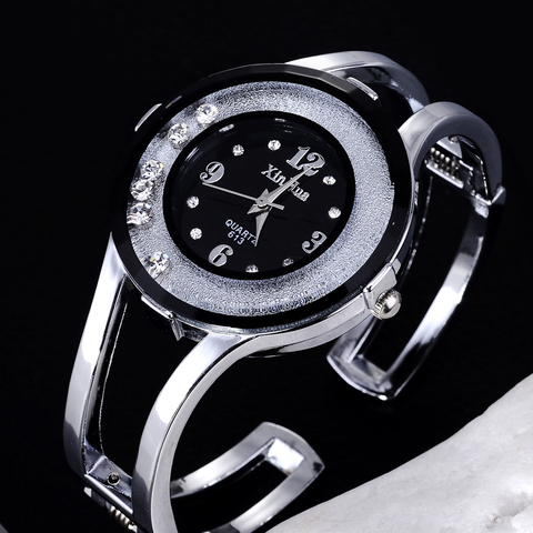 2022 XINHUA mode montres femmes en acier inoxydable Bracelet Bracelet strass luxe robe de soirée femme horloge Relogios Feminino ► Photo 1/5