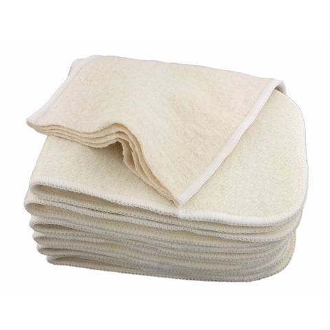 Doublures de couches en tissu réutilisable pour bébé, 100% coton biologique, Insert en chanvre ► Photo 1/6