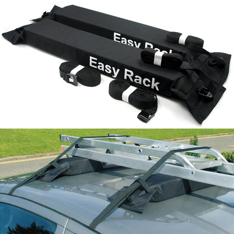 KKmoon universel Auto doux voiture toit Rack extérieur toit porte-bagages charge 60 kg bagages facile à installer amovible 600D Oxford & PVC ► Photo 1/6