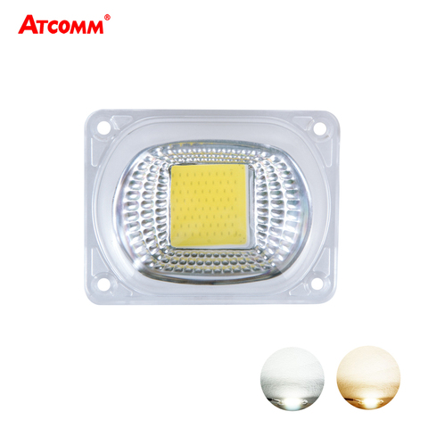 Lampe à puce LED COB avec couvercle de lampe, réflecteur d'objectif 20W 30W 50W 110V 220V matrice de diodes ► Photo 1/6