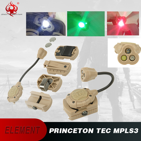 Princeton Tec – Lampe de poche de casque avec laser rouge pour airsoft,élément tactique, lumière rapide, NE05015, MPLS3, IR, ► Photo 1/6