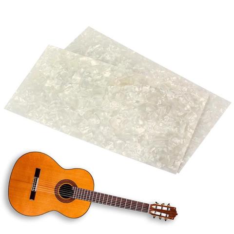 2 pièces blanc perle celluloïd tête de guitare placages 200x100x1mm coquille feuilles pièces de guitare pour Luthier travail Instruments de musique ► Photo 1/6