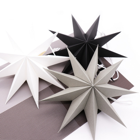 30cm 3D neuf Angles papier étoile suspendus papier étoiles pour anniversaire douches maison fête mariage chambre mur bricolage Decorationo ► Photo 1/6