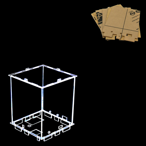 Taille 12x12x h15 cm bricolage 3D 8S mini lumière LED Cubeeds acrylique-remarque: boîte uniquement avec l'utilisation de nos mini cubeeds 3d8 ► Photo 1/1