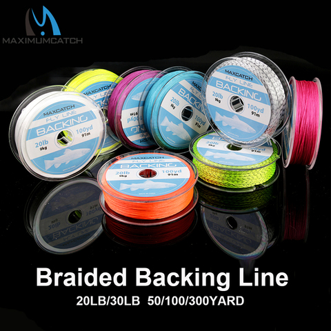 Maximumpick – ligne de pêche à la mouche tressée multicolore, support de ligne, 20/30LB, 50/100/300Yards ► Photo 1/6