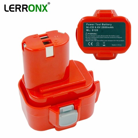 Batterie Rechargeable ni-cd pour perceuses sans fil Makita, 9.6V, 2000mAh, 9120, 9100, 9100A, 9133, remplacement PA09 ► Photo 1/1