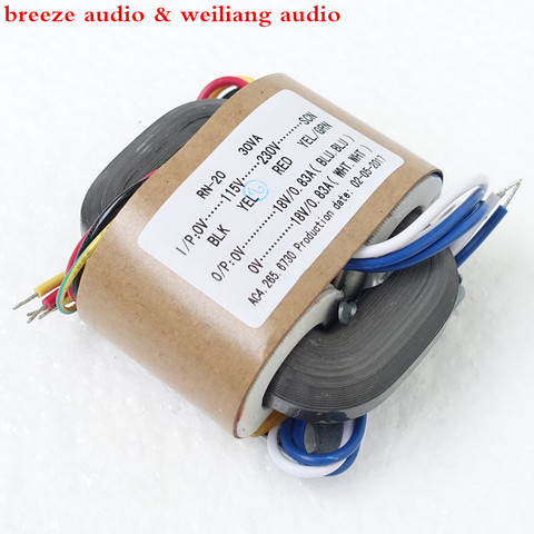 Weiliang audio R Type Transformateur 30 W entrée 115Vor230V Double 9 V/15 V/18 V/24 V pour casque Amp Préampli décodeur pour livraison gratuite ► Photo 1/6