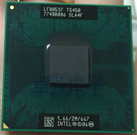 Processeur pour lntel Core2 Duo T5450 (Cache 2M, 1.66 GHz, 667 MHz FSB), prise CPU 478 P478, livraison gratuite ► Photo 1/1