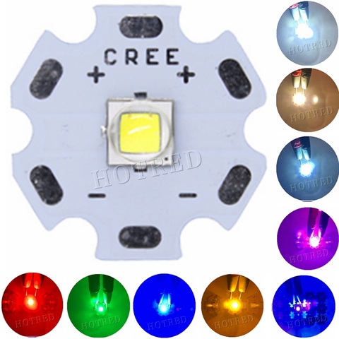 1 pièce, CREE XML2 LED Diode T6 U2 10W, blanc neutre blanc chaud ampoule à puce de lampe de poche rouge vert bleu UV haute puissance XM-L2 émetteur LED ► Photo 1/6