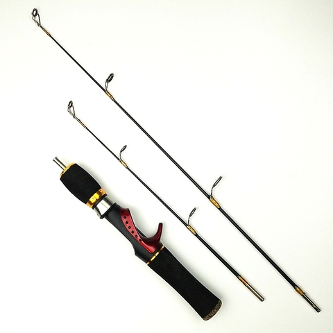 Canne à pêche spinning ou casting à double pointe, 2 sections, longueur 0.55 ou 0.66m, pour l'hiver ► Photo 1/6