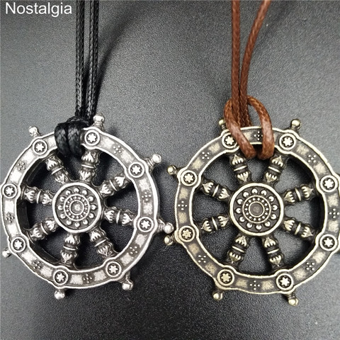 Collier religieux bouddhiste Dharma Dharma amulette, pendentif Viking pour hommes et femmes ► Photo 1/5