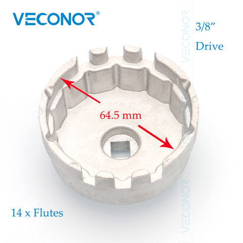 Veconor-clé pour tasse en aluminium, filtre à huile, capuchon, outil d'extraction, 14 flûtes universel pour Lexus/Toyota ► Photo 1/6