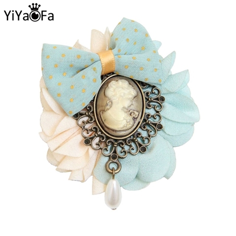YiYaoFa fait à la main bijoux Vintage tête arc broche pour fille Corsage broche Antique boucle femmes accessoires de fête YBR-07 ► Photo 1/6