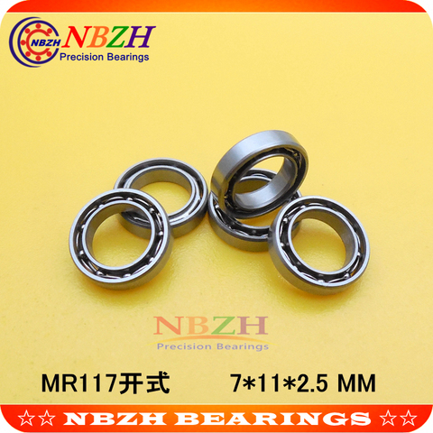 NBZH – roulement miniature MR117, 7x11x L-1170 mm ouvert pour loisirs et industrie, SMR117 MR117K SUS440C 7x11x2.5 MM ► Photo 1/6