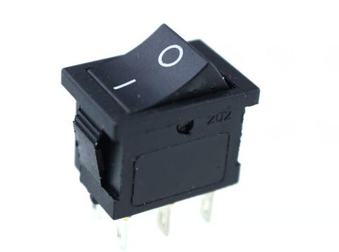 Interrupteur à bascule à 2 positions, 1 pièce, 6 broches, marche/arrêt, KCD1, noir ► Photo 1/3