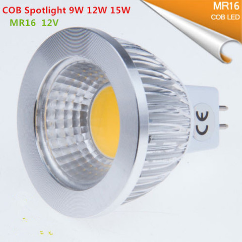 Lampe Led COB haute puissance MR16 GU5.3, lumière à intensité réglable, ampoule Led Cob, 9w, 12w, 15w, lumière blanche chaude/froide, MR16 12V, GU 5.3, 220V, nouveau modèle ► Photo 1/6