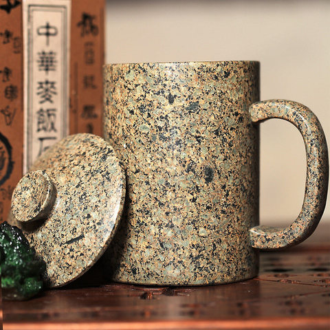 Tasse à thé en pierre de mongolie intérieure | Tasse de thé en pierre, personnalisée tasse de thé créative 400ML ► Photo 1/4