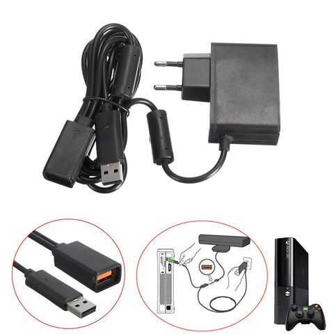 Adaptateur USB cc 12V 100V ~ 240V 50/60Hz US/EU, câble d'alimentation, chargeur pour Xbox 360 XBOX360, capteur Kinect ► Photo 1/6