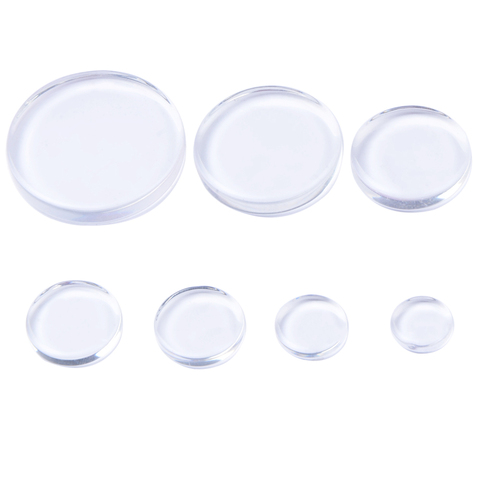 Cabochons ronds plats en verre transparent des deux côtés, 10MM-30MM, pour la fabrication de pendentifs et de bijoux ► Photo 1/6