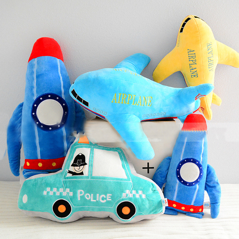 Jouet en peluche chat fusée avion, oreiller de transport réaliste, décoration créative pour la maison, jouets cadeau pour enfants ► Photo 1/6