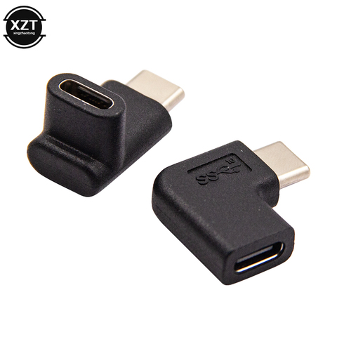 Adaptateur USB type-c mâle vers femelle 3.1 à Angle droit à 90 degrés, convertisseur USB-C, pour smartphone Samsung S9, S8, Note 9 ► Photo 1/6