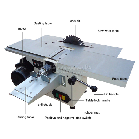 Machine de menuiserie, planificateur 3 en 1, scie électrique, fraiseuse, Q10086 cnc ► Photo 1/1