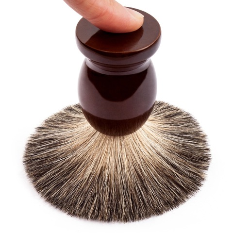 Brosse Pure pour cheveux, blaireau, 100% originale, pour rasoir à Double bord, lisse et classique, sécurité, 9.9cm x 4.6cm ► Photo 1/6