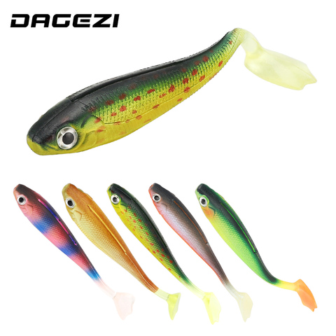 DAGEZI T queue leurres souples 95mm/5g Silicone appât coloré carpe appât artificiel 1 pièces leurres de pêche matériel de pêche ► Photo 1/5