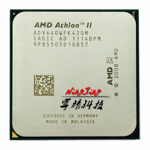AMD Athlon II, 640, 3 GHz, Quad Core, processeur d'unité centrale, prise ADX640WFK42GM, AM3 ► Photo 1/1