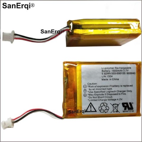 Batterie 1600mAh 533-000125 603040 pour Logi tech, L/N:1504 ► Photo 1/1