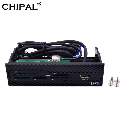 CHIPAL – lecteur de carte SD multifonctionnel pour ordinateur de bureau, 5.25 pouces, panneau avant USB 3.0 MS M2 CF XD TF, CD-ROM DVD-ROM impair ► Photo 1/6