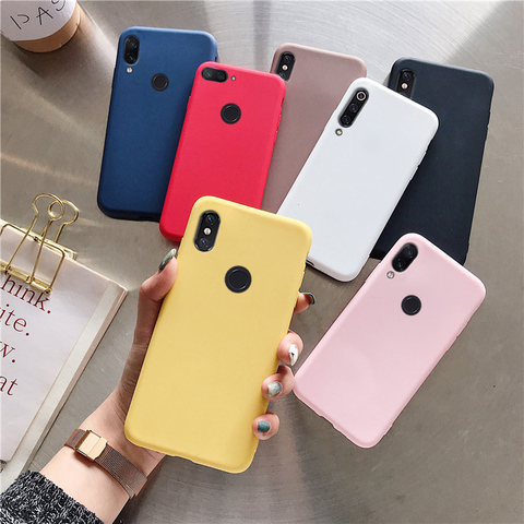 Étui en silicone couleur bonbon pour xiaomi mi 8 9 se a1 5x mélange 2s a2 lite redmi note 9 7 8 4x 4a 5a 6 6a prime 5 plus pro couverture ► Photo 1/6