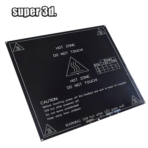 Lit chauffant MK3 214x214x3mm plaque chauffante en aluminium PCB plaque chauffante 3mm lit chaud carré pour Reprap 3D printer12V 24V ► Photo 1/5