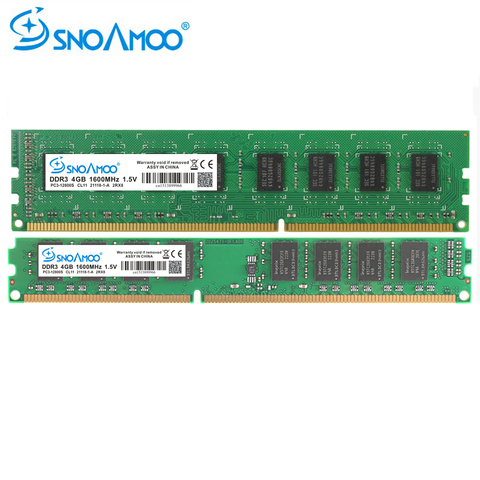 SNOAMOO – mémoire de serveur d'ordinateur de bureau, modèle DDR3, capacité 2 go 4 go 8 go, fréquence d'horloge 1333/1600/240 MHz, ram 1.5 broches, DIMM V, pour AMD, sans ECC, garantie à vie ► Photo 1/6