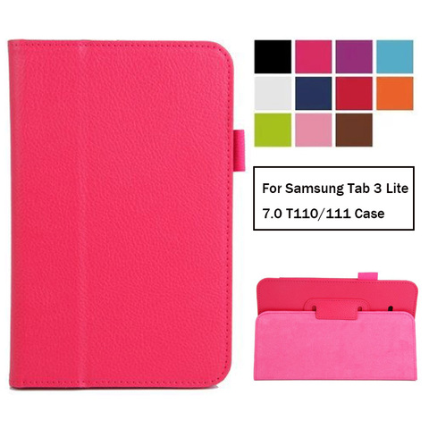 Étui de protection en cuir PU pour tablette, pour Samsung Galaxy Tab 3 Lite, 7.0, T110, T111, T113NU T116, support de protection pour samsung TAB E 7.0 ► Photo 1/5