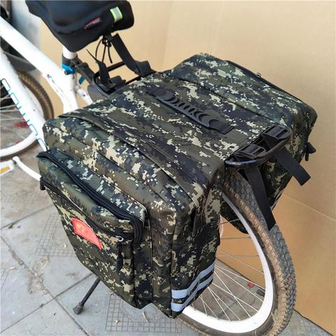 Vélo de route de montagne vélo 2 en 1 sacs de coffre de camouflage cyclisme Double face arrière support siège arrière sac à bagages ► Photo 1/6