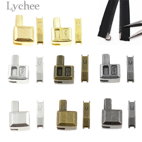 Lychee Life – 10 bouchons de fermeture à glissière pour réparation des métaux, accessoires de couture pour vêtements, bricolage ► Photo 1/6