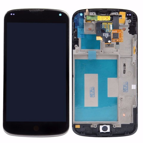 Ensemble écran tactile LCD avec châssis noir, 4.7 pouces, pour LG Google Nexus 4 E960, livraison gratuite ► Photo 1/6