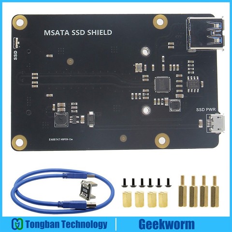 Framboise Pi 3 modèle B + (Plus) /3B mSATA SSD carte d'extension de stockage X850 V3.0 USB 3.0 Module de carte d'extension pour Raspberry Pi ► Photo 1/5