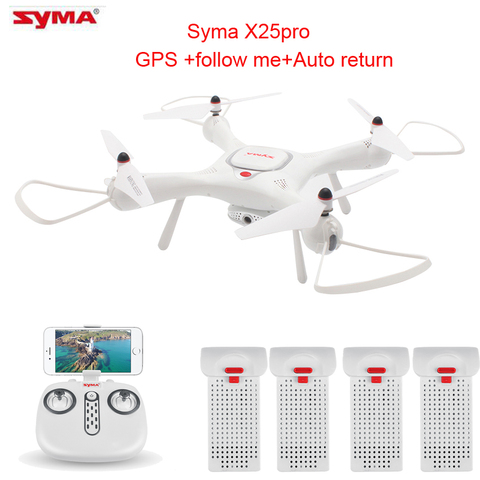 SYMA-drone GPS X25pro avec WIFI FPV, caméra HD 720P ou en temps réel, drone avec caméra Fpv, 6 axes, réglable en Altitude RC quadrirotor RTF ► Photo 1/6