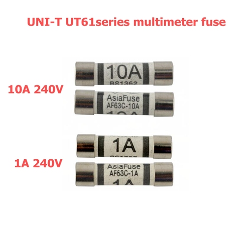 4 pièces UNI-T Multimètre Fusible En Céramique 10A 250 V et 1A 250 V pour ut61a ut61b ut61c ut61d ut61e multimètre Numérique ► Photo 1/5