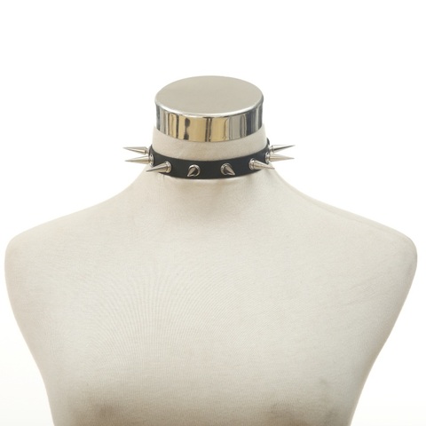 Collier ras du cou en Faux cuir pour femmes, bijou gothique à rivets, Punk Rock, Harajuku ► Photo 1/6