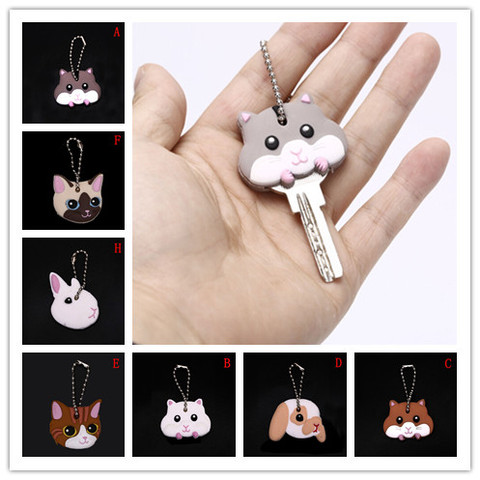 13 Styles beaux animaux forme Silicone bouchon couvre-tête porte-clés porte-clés porte-clés coquille mignon bijoux cadeau nouveauté ► Photo 1/6