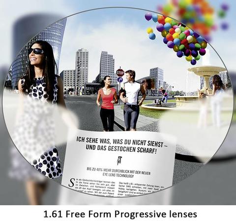 Lunettes progressives, lunettes de Protection contre les radiations, indice 1.61, charbon multiforme, forme libre, Prescription ► Photo 1/1