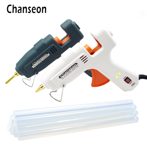 Chanseon L'UE 60 w 100 w Thermofusible Pistolet À Colle Avec 11mm 10 pcs Bâtons de Colle Industrielle Guns Thermo électrique Chaleur Température Outil ► Photo 1/6