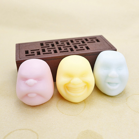 Squishy, jouet Anti-Stress pour visage humain, balle amusante ► Photo 1/4