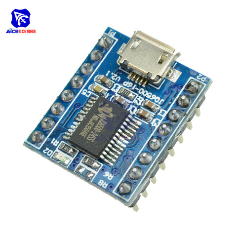 Module de carte son Micro USB, JQ6500, 3.2-5V, 20ma, DIP16, TTL, UART, MP3, remplace la norme vocale One to 5 Way ► Photo 1/1